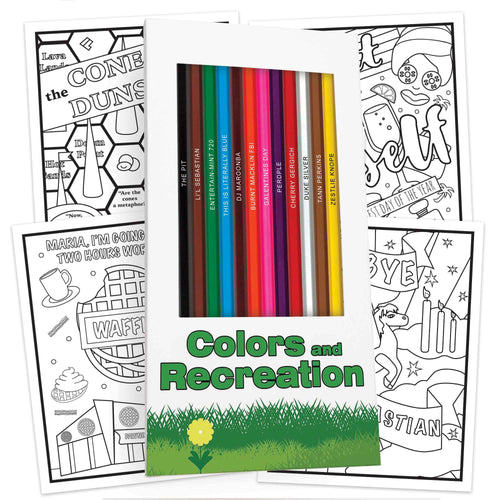 Colors and Recreation Colored Pencils & Coloring Pages for Fans of Parks & Recreation