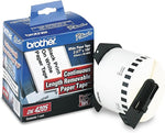 New, Pre-owned, Original Brother DK4205 Removable Paper Label Tape for QL Printers, 2-3/7in x 100ft Roll, White