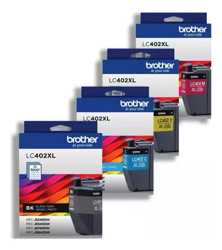 New, Pre-Owned - Brother LC402XL Standard Yield Multi-Color Ink Cartridge-4-Pack