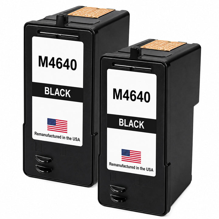 U.S. Remanufactured for Dell Series 5 M4640 Black Ink Cartridges Twin Pack