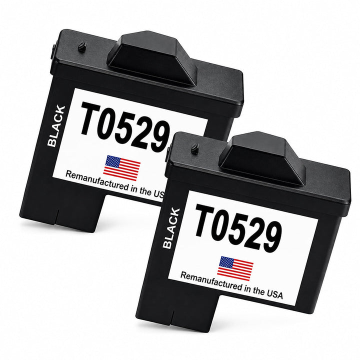U.S. Remanufactured for Dell Series 1 T0529 Black Ink Cartridges Twin Pack