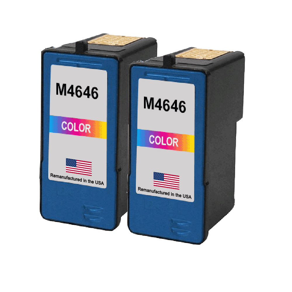 U.S. Remanufactured Ink Cartridges for Dell Series 5 M4646 Color Twin Pack