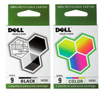 New, Pre-Owned - Dell Series 9 MK992 Black / MK993 Color Ink Cartridges Combo Pack