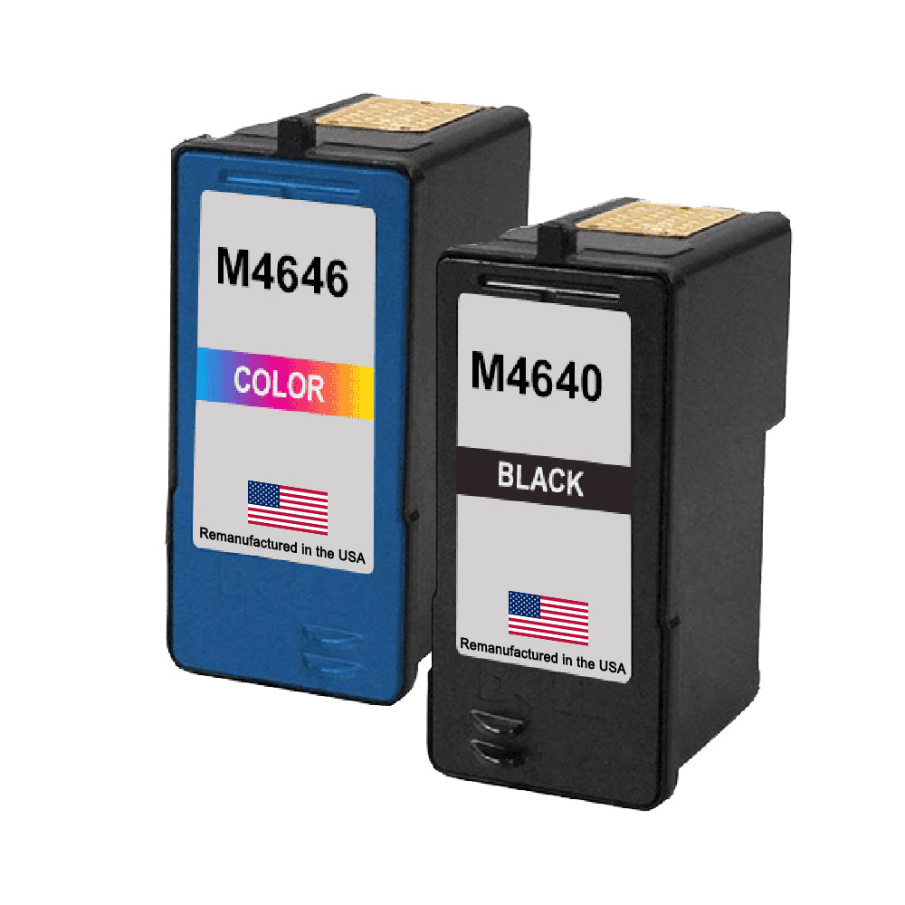 U.S. Remanufactured for Dell Series 5 M4640 Black / M4646 Color Ink Cartridges Combo Pack