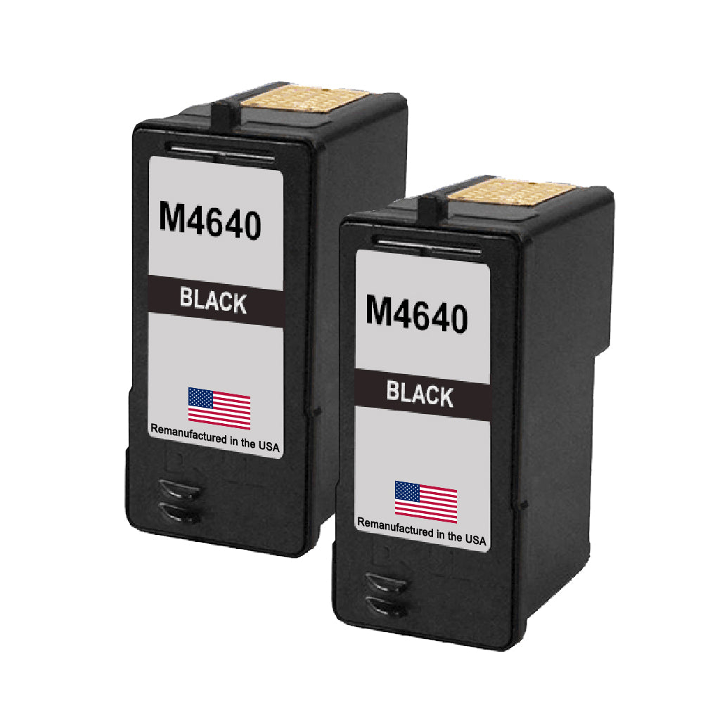 U.S. Remanufactured for Dell Series 5 M4640 Black Ink Cartridges Twin Pack
