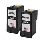 U.S. Remanufactured for Dell Series 9 MK992 Black Ink Cartridges Twin Pack