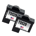 U.S. Remanufactured for Dell Series 1 T0529 Black Ink Cartridges Twin Pack