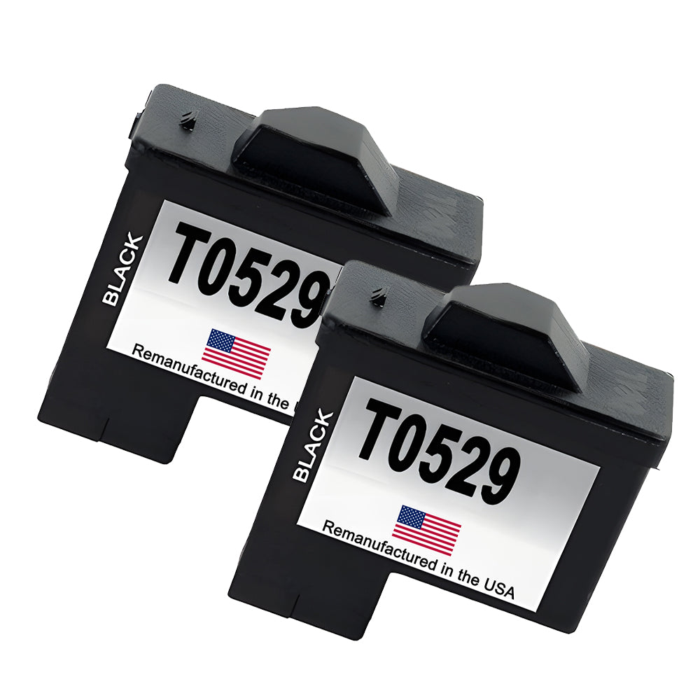 U.S. Remanufactured for Dell Series 1 T0529 Black Ink Cartridges Twin Pack