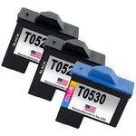 U.S. Remanufactured for Dell Series 1 T0529 2 Black / T0530 1 Color Ink Cartridges 3-Pack