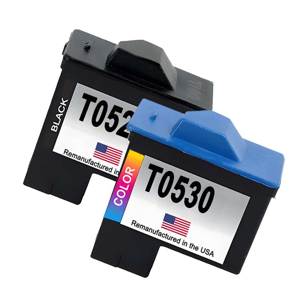 U.S. Remanufactured for Dell Series 1 T0529 Black / T0530 Color Ink Cartridges Combo Pack