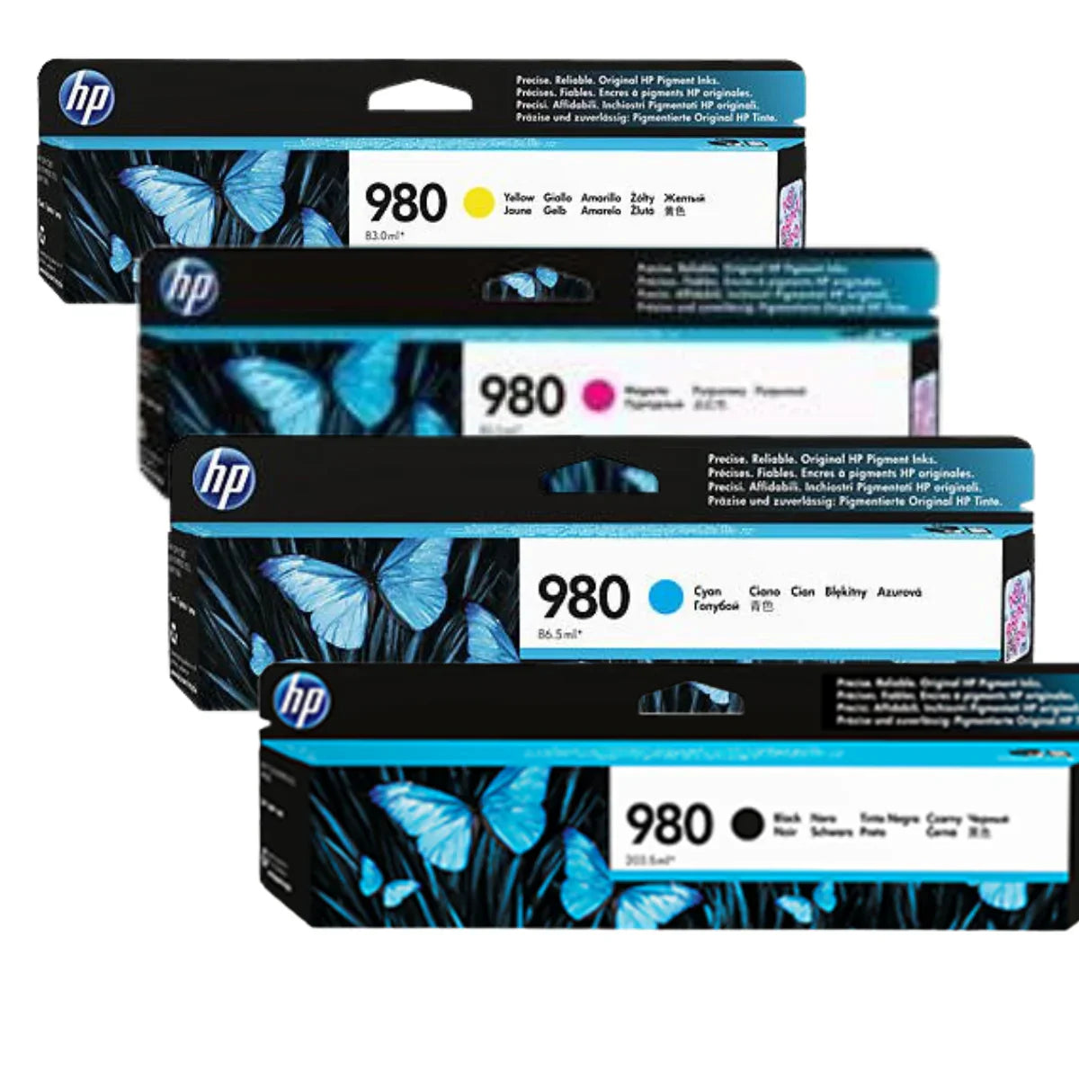 New, Pre-Owned - HP 980 Black and Color Ink Cartridge- 4 Pack