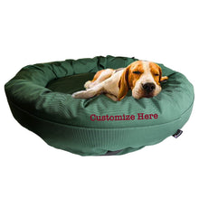 Dog Bed Round Bolster Armor™ 'Happy Pawlidays'
