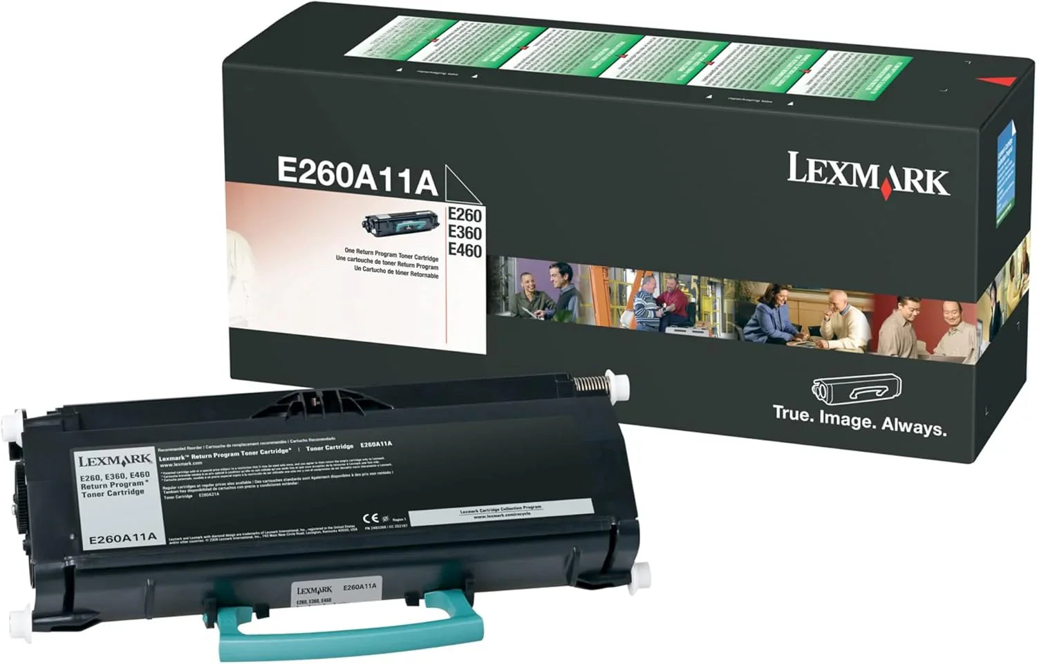 New, Pre-Owned - Lexmark E260 Standard Yield Black Toner Cartridge,E260A11A