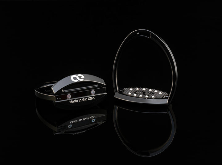 American Equus "Elite" English Stirrups Illusion Black