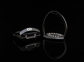 American Equus "Elite" English Stirrups Illusion Black