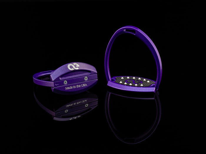 American Equus "Elite" English Stirrups Illusion Violet