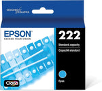 New, Pre-Owned - Epson 222 Cyan Ink Cartridges, T222220-S
