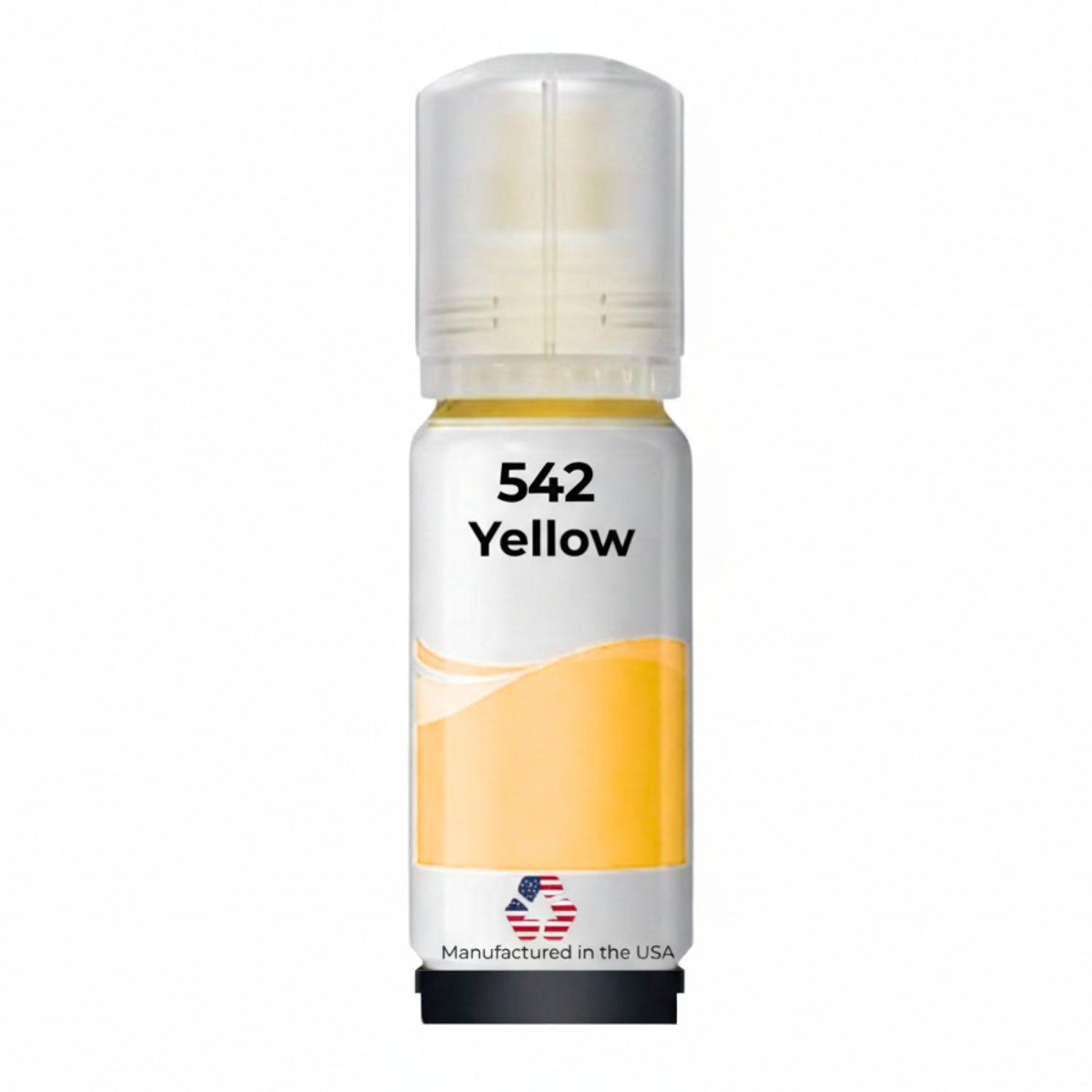 US Remanufactured for Epson 542 (T542420-S) 70 ml Yellow Ultra High Yield Ink Bottle Made in the USA, T542420-S
