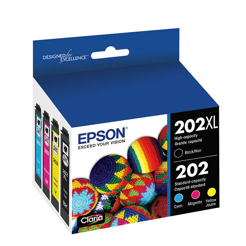 New, Pre-Owned - Epson T202XL/202 Multi-Color (4-Pack) Ink Cartridge, T202XL-BCS