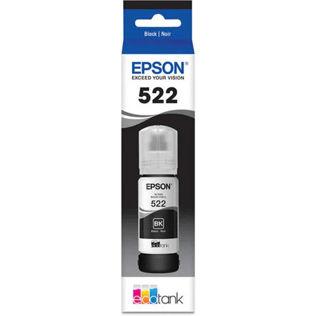 New, Pre-Owned - Epson T522 High-Yield Black Ink Bottle, T522120
