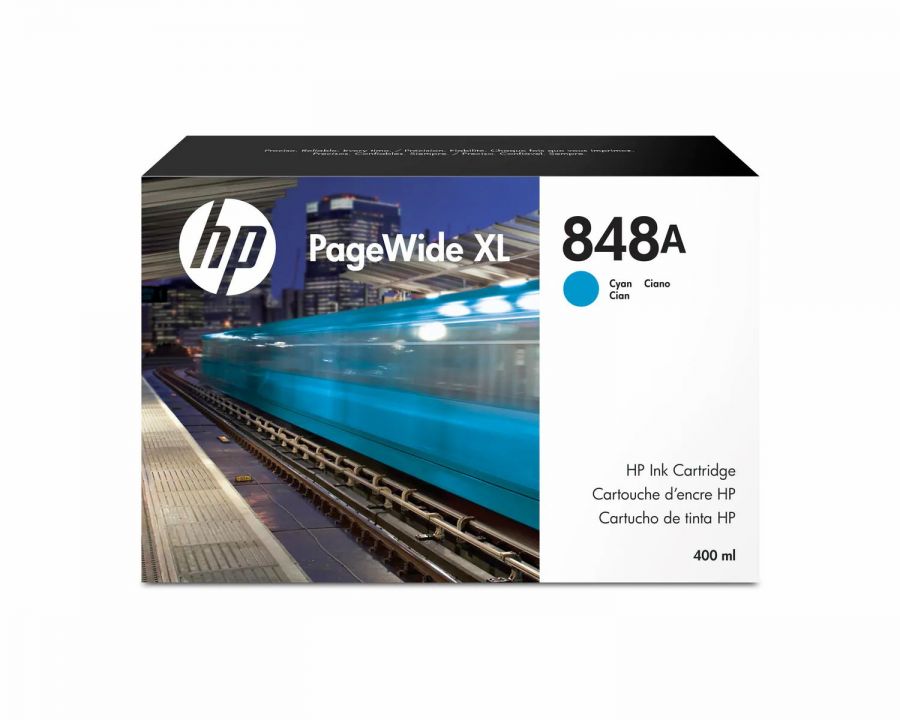 New, Pre-Owned - HP 848A 400-ml (F9J83A) Cyan PageWide XL Ink Cartridge