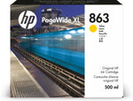 New, Pre-Owned - HP 863 500-ml Yellow Pagewide XL Ink Cartridge, F9K39A