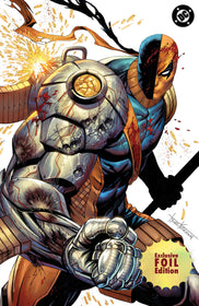 [FOIL]ABSOLUTE BATMAN #21 TYLER KIRKHAM EXCLUSIVE BATTLE DAMAGED DEATHSTROKE VIRGIN VAR (06/17/2026)