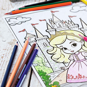 Fairy Tale Colors Coloring Pages (10 Pack)