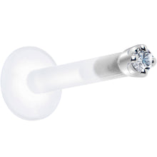 Solid 14K White Gold 1.5mm Genuine Diamond Bioplast Push in Monroe