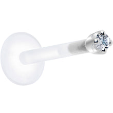 Solid 14K White Gold 1.5mm Genuine Diamond Bioplast Push in Monroe