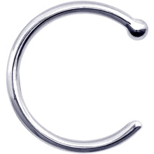 18G 3/8 Solid 18K White Gold Nose Hoop