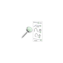 Solid 14K White Gold 2mm Aventurine Quartz Nose Ring