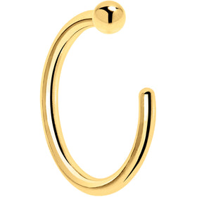 20G 1/4 14k Solid Yellow Gold Nose Hoop