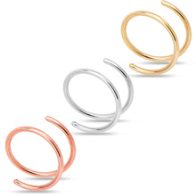 Spiral Nose Rings Double Hoop 20G