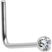 14k Solid White Gold Genuine 1.5mm Diamond Micro Nose Ring