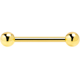 14k Solid Gold Ball Internally Threaded Barbell Tongue Ring