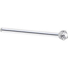 Platinum 1.5mm Genuine Diamond Nose Ring