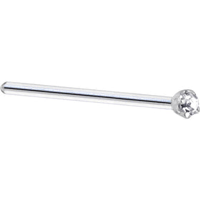 Platinum 1.5mm Genuine Diamond Nose Ring