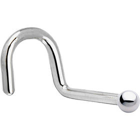 Platinum 1.5mm Ball Nose Ring