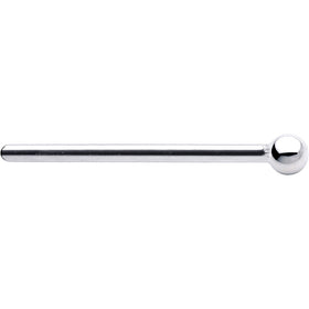 Solid 14K White Gold 1.5mm Ball Nose Ring