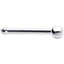 Solid 14K White Gold 1.5mm Ball Nose Ring