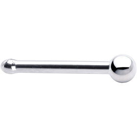 Solid 14K White Gold 1.5mm Ball Nose Ring