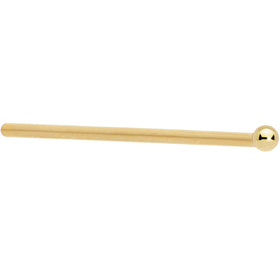 Solid 14K Yellow Gold 1.5mm Ball Nose Ring