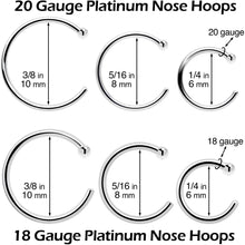 Real Platinum Nose Hoop - Hypoallergenic & Luxurious