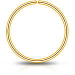Single Hoop Nose 14k Yellow Gold Filled Nose Hoop Ring