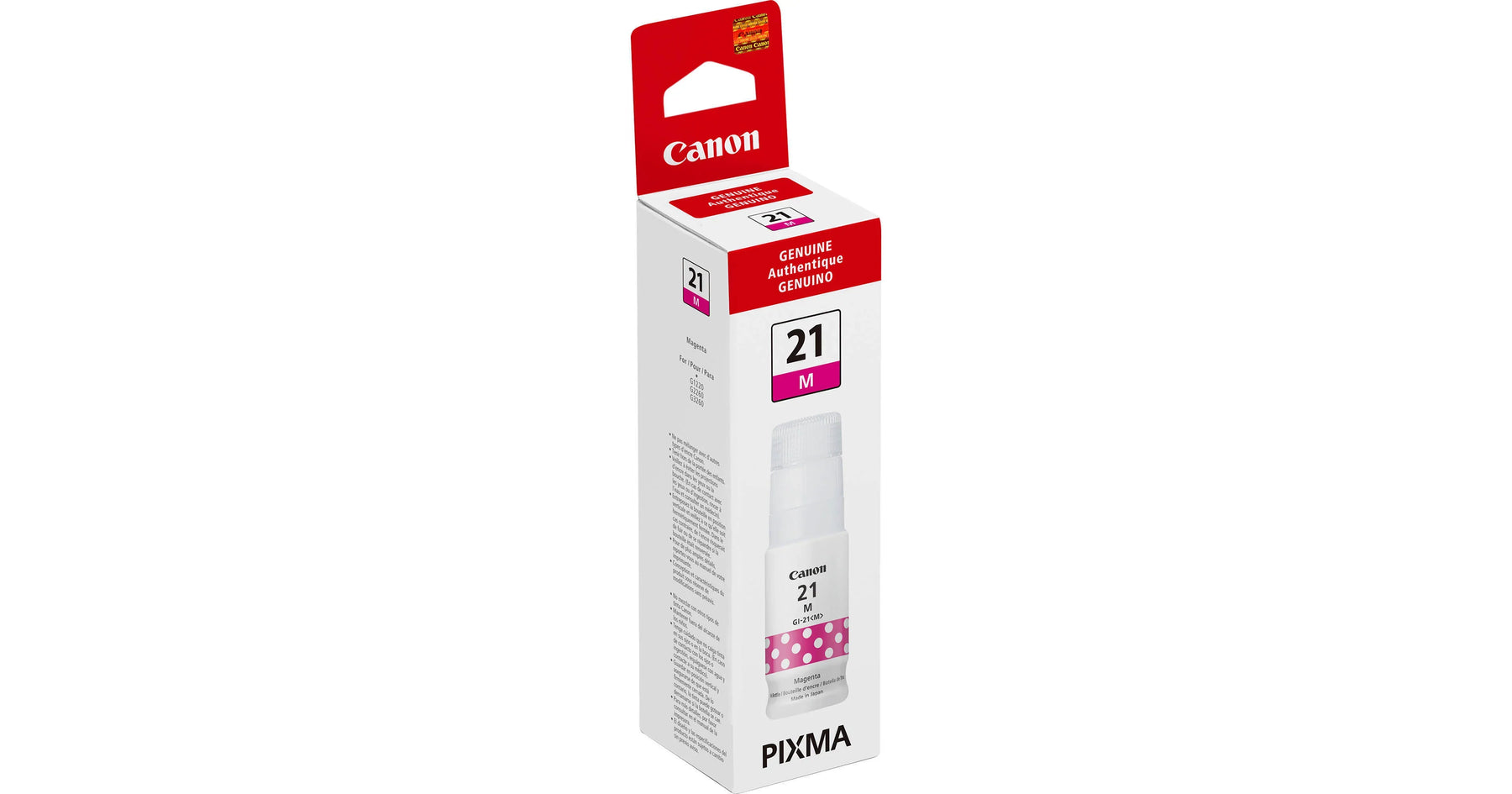New, Pre-Owned - Canon GI-21 Standard Yield Magenta Ink Bottle, 4538C001