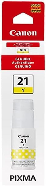 New, Pre-Owned - Canon GI-21 Standard Yield Yellow Ink Bottle, 4539C001