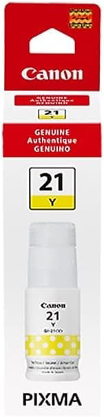 New, Pre-Owned - Canon GI-21 Standard Yield Yellow Ink Bottle, 4539C001