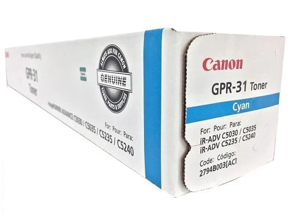 New, Pre-Owned - Canon GPR-31 Standard Yield Cyan Toner Cartridge, 2794B003