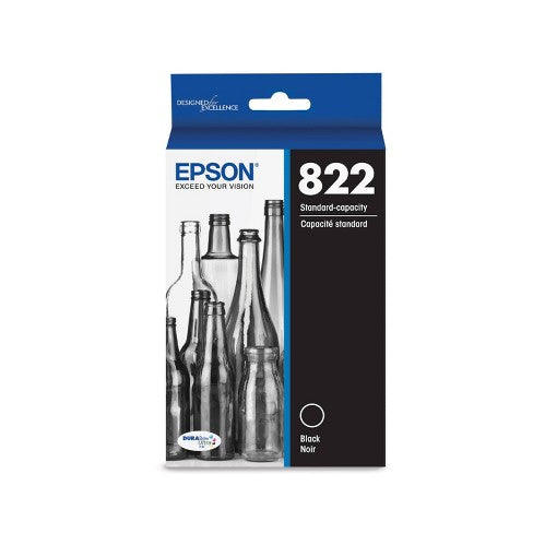 New, Pre-Owned - Epson 822 Standard Yield Black Single Ink Cartridge